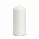 24x 72-Hour White Pillar Candles Bulk Pack - Unscented & Lead Free (7.5x15cm / 3x6")