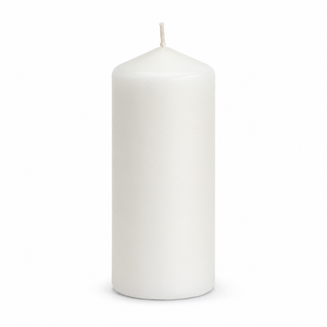 24x 72-Hour White Pillar Candles Bulk Pack - Unscented & Lead Free (7.5x15cm / 3x6")