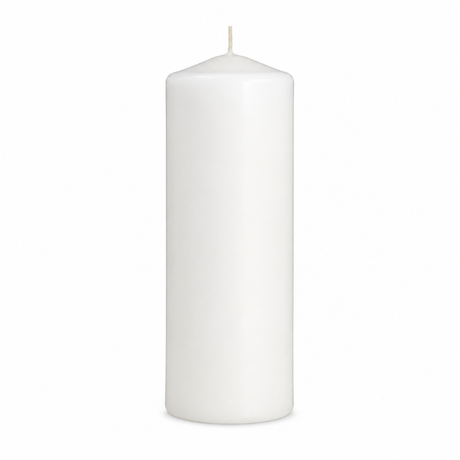 12x 108-Hour White Pillar Candles Bulk Pack - Unscented & Lead Free (7.5x23cm / 3x9")