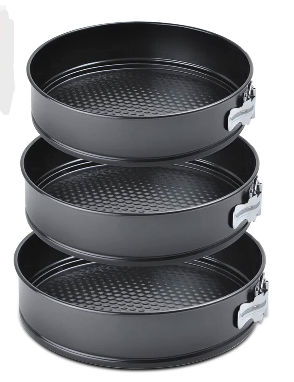 3x Cake Mould Bakeware Set - Springform Loose Bottom (24/26/28cm)