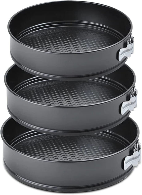 3x Cake Mould Bakeware Set - Springform Loose Bottom (24/26/28cm)