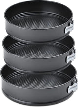 3x Cake Mould Bakeware Set - Springform Loose Bottom (24/26/28cm)