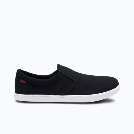 Xero Mens Dillon Canvas Slip-On Barefoot Shoes - Black (Zero Drop Sneakers/Runners)