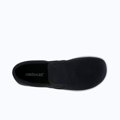 Xero Mens Dillon Canvas Slip-On Barefoot Shoes - Black (Zero Drop Sneakers/Runners)