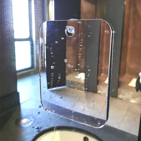 Portable Anti-Fog Shower Mirror – Unbreakable & Frameless for Shaving or Makeup