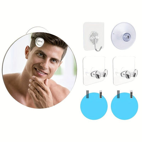 Portable Anti-Fog Shower Mirror – Unbreakable & Frameless for Shaving or Makeup