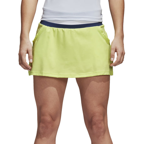 Adidas Womens Skirt Sports Training Slim Fit Tennis Club Climalite - Frozen Yellow - S