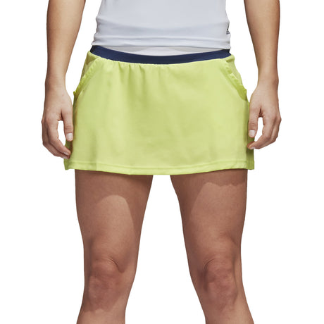 Adidas Womens Skirt Sports Training Slim Fit Tennis Club Climalite - Frozen Yellow
