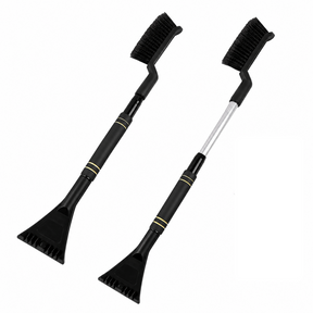 Extendable Car 3 in 1 Snow Brush and Ice Scraper with Detachable Head in Black