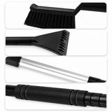Extendable Car 3 in 1 Snow Brush and Ice Scraper with Detachable Head in Black