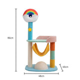 MARTINA Colourful Rainbow Cat Scratching Climbing Tree L