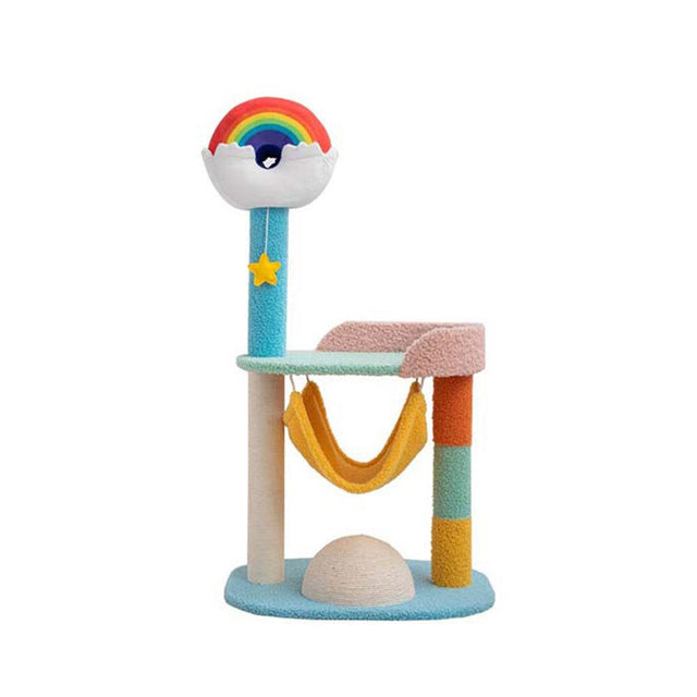MARTINA Colourful Rainbow Cat Scratching Climbing Tree L