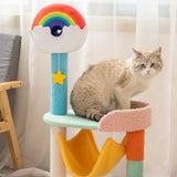 MARTINA Colourful Rainbow Cat Scratching Climbing Tree L
