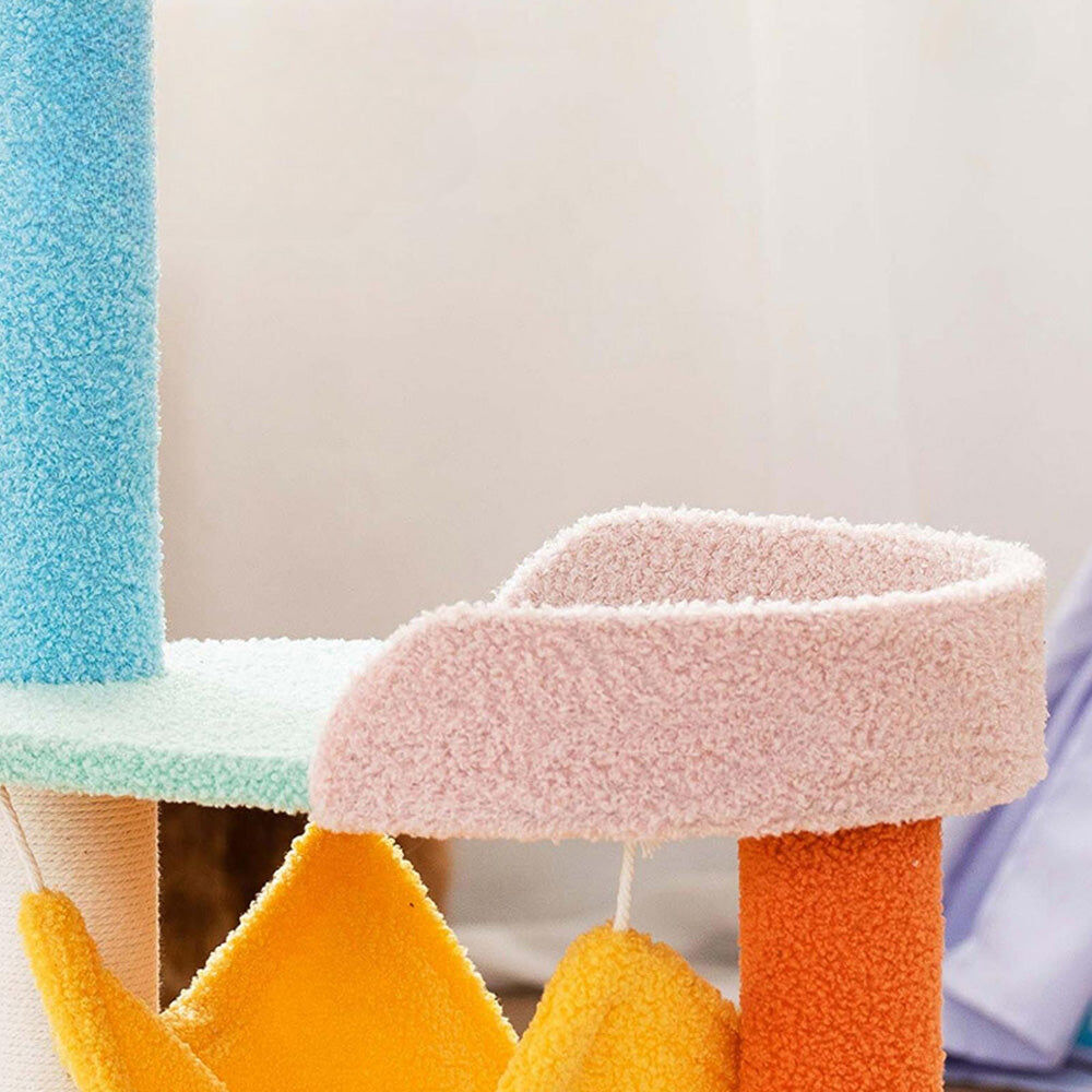 MARTINA Colourful Rainbow Cat Scratching Climbing Tree L