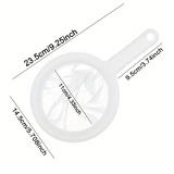 2-Piece Fine Mesh Kitchen Strainer Set - White (Food Sifter for Soy Milk/Flour/Grains/Juice)