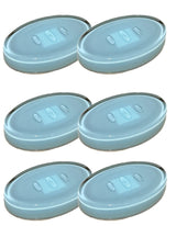 6x Creative Home Oval Soap Dish Holder Plate - Blue (Bulk)