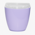 Oval Swing Top Waste Rubbish Bin Acrylic Lightweight Compact Bathroom Office in Purple