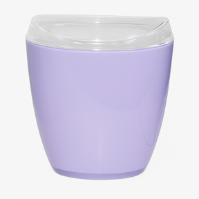 Oval Swing Top Waste Rubbish Bin Acrylic Lightweight Compact Bathroom Office in Purple