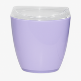 Oval Swing Top Waste Rubbish Bin Acrylic Lightweight Compact Bathroom Office in Purple