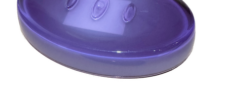 6x Creative Home Oval Soap Dish Holder Plate - Purple (Bulk)