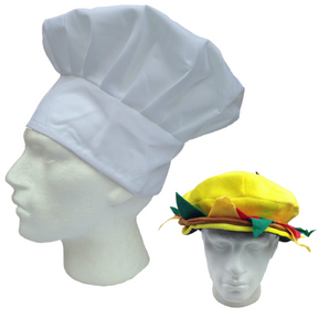 2pcs Chef Hat + Burger Hat Set - Funny Costume (Halloween & Fancy Dress)