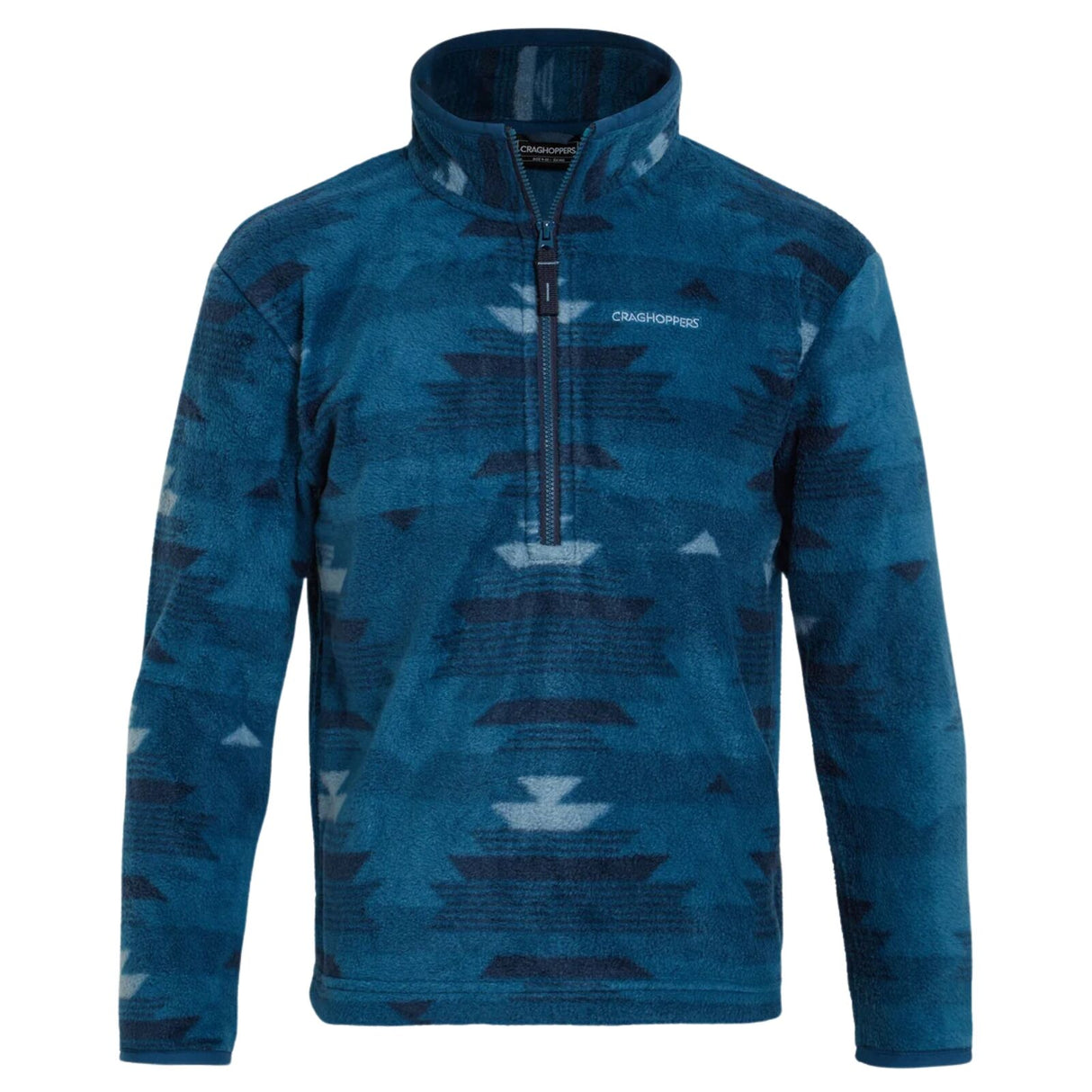 Craghoppers Calke Kids Printed Microfleece Half Zip Jacket in Navy Blue - 13