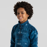 Craghoppers Calke Kids Printed Microfleece Half Zip Jacket in Navy Blue