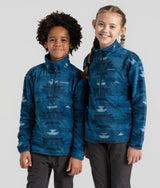 Craghoppers Calke Kids Printed Microfleece Half Zip Jacket in Navy Blue