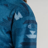 Craghoppers Calke Kids Printed Microfleece Half Zip Jacket in Navy Blue