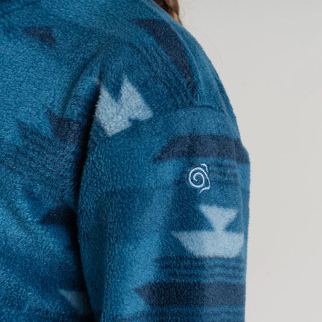 Craghoppers Calke Kids Printed Microfleece Half Zip Jacket in Navy Blue