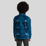 Craghoppers Calke Kids Printed Microfleece Half Zip Jacket in Navy Blue