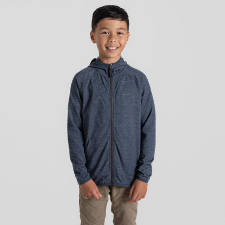 Craghoppers NosiLife Frey Kids Hooded Jacket in Blue Navy Marl