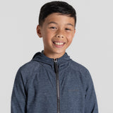 Craghoppers NosiLife Frey Kids Hooded Jacket in Blue Navy Marl