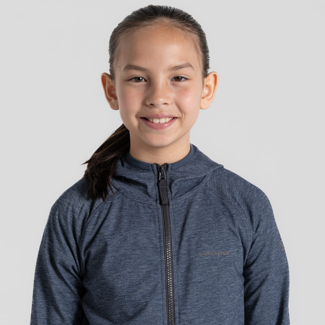 Craghoppers NosiLife Frey Kids Hooded Jacket in Blue Navy Marl