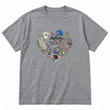 Adults Unisex Loose Fit Australia Outdoors T-Shirt - Grey (100% Cotton Souvenir Gift)