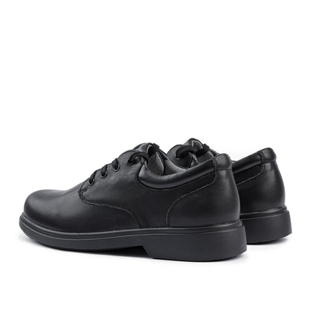 Sfida Class Junior Kids Leather Lace Up School Shoes - Black (Boys/Girls)