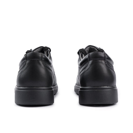 Sfida Class Junior Kids Leather Lace Up School Shoes - Black (Boys/Girls)