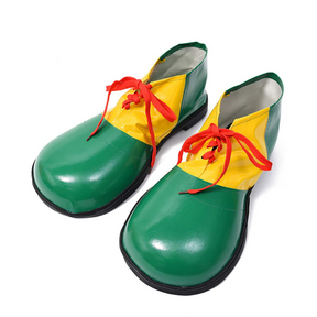 Green/Yellow Adult Large Clown Shoes - Circus Costume (Halloween & Fancy Dress)