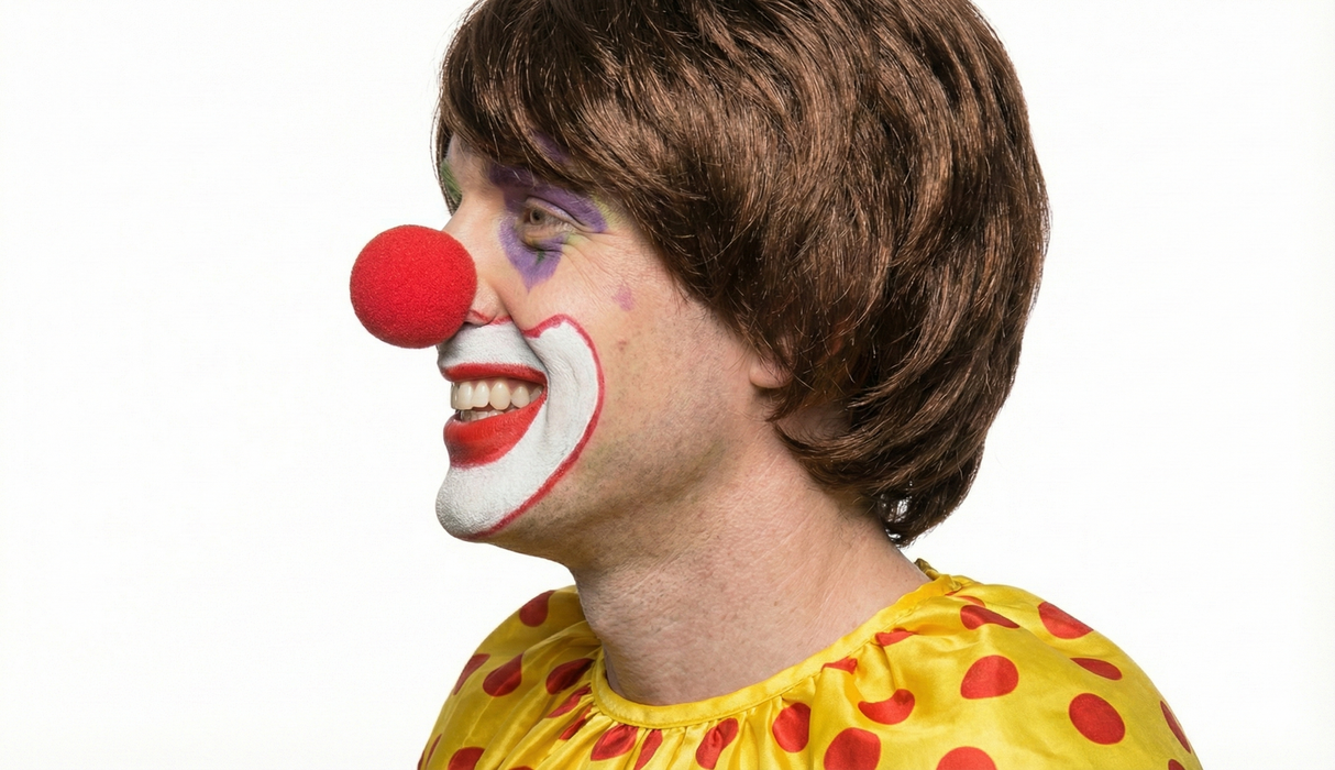 2pcs Green/Yellow Clown Nose + Large Shoes Set - Circus Costume (Halloween & Fancy Dress)