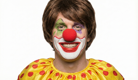 2Pcs Set Clown Nose + Large Shoes Circus Halloween Costume Fancy Dress Up Party - Green/Yellow