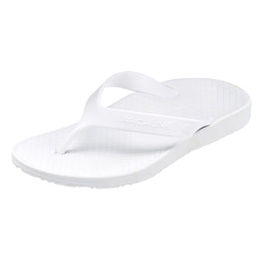Archline Orthotic Flip Flops - Slip On Orthopedic Thongs w/ Arch Support - White/White
