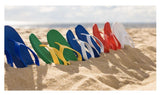 Archline Orthotic Flip Flops - Slip On Orthopedic Thongs w/ Arch Support - White/Red