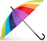 120cm Rainbow Umbrella - Curved Parasol w/ Long Shaft