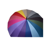 120cm Rainbow Umbrella - Colourful Parasol w/ Long Shaft