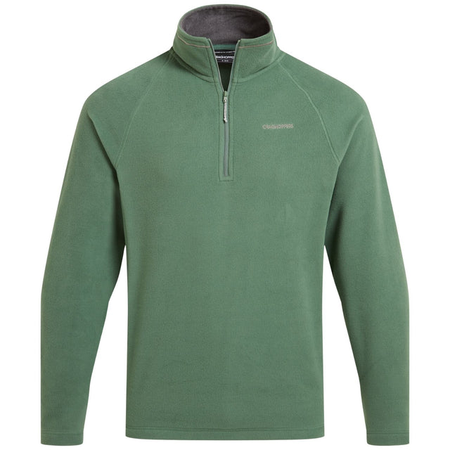 Craghoppers Mens Corey VI Lightweight Recycled Polyester Half Zip Fleece Pullover in Mangrove Green - XXL