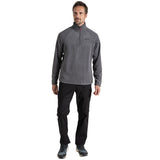Craghoppers Corey VI Mens Half Zip Fleece Pullover Lightweight Recycled Polyester in Black Pepper Marl