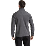 Craghoppers Corey VI Mens Half Zip Fleece Pullover Lightweight Recycled Polyester in Black Pepper Marl