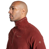 Craghoppers Corey VI Half Zip Microfleece Jacket in Red Jasper