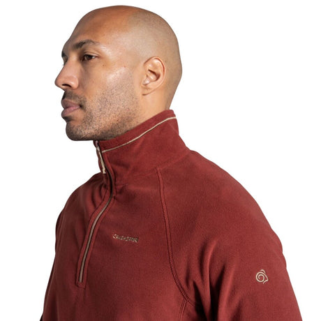 Craghoppers Corey VI Half Zip Microfleece Jacket in Red Jasper