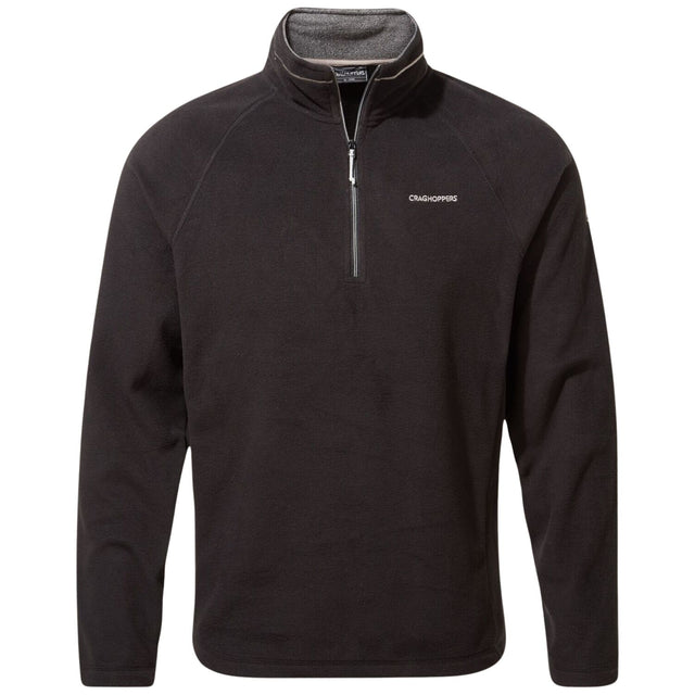 Craghoppers Mens Corey VI Lightweight Quick Dry Fleece Jumper Half Zip in Black - 4XL